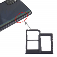 Pour Samsung Galaxy A41 / A415 Plateau de carte SIM + Plateau de carte SIM + Plateau de carte Micro SD (Noir)