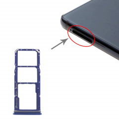 Pour Samsung Galaxy A9 (2018) SM-A920 Plateau de carte SIM + Plateau de carte SIM + Plateau de carte Micro SD (Bleu)