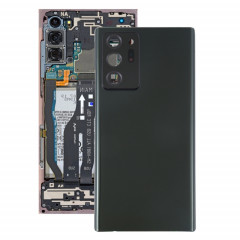 Coque arrière de batterie pour Samsung Galaxy Note20 Ultra avec cache d'objectif d'appareil photo (noir)