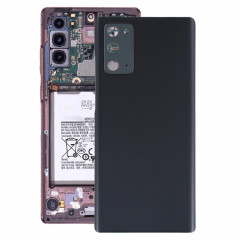 Coque arrière de batterie pour Samsung Galaxy Note20 avec cache d'objectif d'appareil photo (noir)