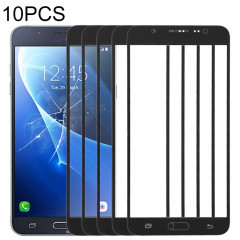 Pour Samsung Galaxy J7 (2016), J710F, J710FN, J710M/MN, J7108 10pcs lentille extérieure en verre d'écran avant (noir)