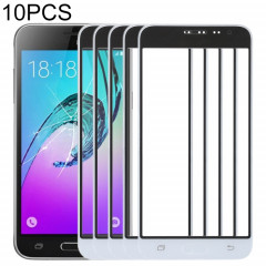 Pour Samsung Galaxy J3 (2016) / J320FN / J320F / J320G / J320M / J320A / J320V / J320P 10pcs lentille extérieure en verre d'écran avant (blanc)