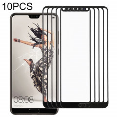 10 PCS Écran avant Verre extérieure pour Huawei P20 (Noir)