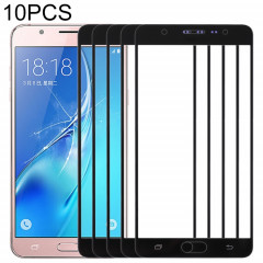Pour Samsung Galaxy J7 Max 10pcs Lentille en verre extérieure de l'écran avant (Noir)