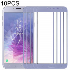 Pour Samsung Galaxy J4 (2018) 10pcs Lentille en verre extérieure de l'écran avant (Bleu)