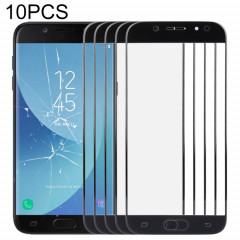 Pour Samsung Galaxy J5 (2017) / J530 10pcs Lentille en verre extérieure de l'écran avant (Noir)