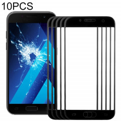 Pour Samsung Galaxy A7 (2017) / A720 10pcs Lentille en verre extérieure de l'écran avant (Noir)