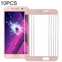 Pour Samsung Galaxy A7 (2017) / A720 10pcs lentille extérieure en verre pour écran avant (rose)