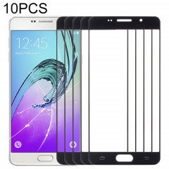 Pour Samsung Galaxy A7 (2016) / A710 10pcs Lentille en verre extérieure de l'écran avant (Noir)