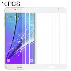 Pour Samsung Galaxy Note 5 10pcs Lentille en verre extérieure de l'écran avant (Blanc)