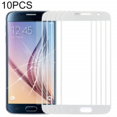 Pour Samsung Galaxy S6 / G920F 10pcs Lentille en verre extérieure de l'écran avant (Blanc)