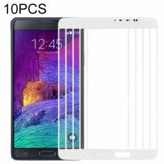 Pour Samsung Galaxy Note 4 / N910 10pcs Lentille en verre extérieure de l'écran avant (Blanc)