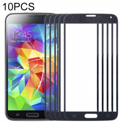 Pour Samsung Galaxy S5 / G900 10pcs Lentille en verre extérieure de l'écran avant (Bleu foncé)