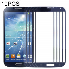 Pour Samsung Galaxy S IV / i9500 10pcs Lentille en verre extérieure de l'écran avant (Bleu)