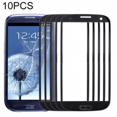 Pour Samsung Galaxy SIII / i9300 10pcs lentille extérieure en verre pour écran avant (noir)