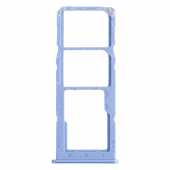 Pour Samsung Galaxy M12 SM-M127 Plateau de carte SIM + Plateau de carte SIM + Plateau de carte Micro SD (Bleu)