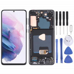 Écran LCD Super AMOLED d'origine pour Samsung Galaxy S21+ (5G) SM-G996 Assemblage complet du numériseur avec cadre (Noir)