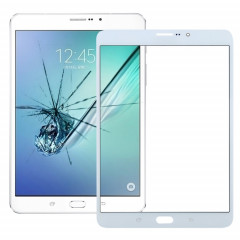 Pour Samsung Galaxy Tab S2 8.0 LTE / T719 Lentille en verre extérieure de l'écran avant avec adhésif optiquement transparent OCA (blanc)
