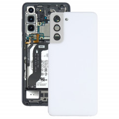 Couverture arrière de la batterie avec couvercle de la lentille de caméra pour Samsung Galaxy S21 5G (Blanc)