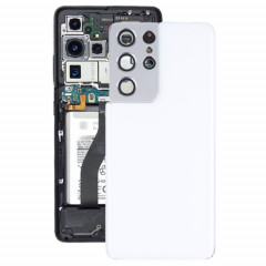 Couverture arrière de la batterie avec couvercle de la lentille de caméra pour Samsung Galaxy S21 Ultra 5G (Blanc)