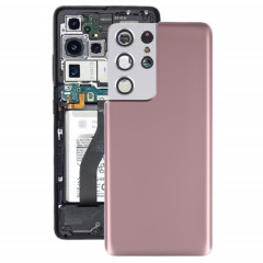 Couverture arrière de la batterie avec couvercle de la lentille de caméra pour Samsung Galaxy S21 Ultra 5G (Brown)