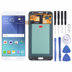 Écran LCD OLED pour Samsung Galaxy J7 SM-J700 avec assemblage complet du numériseur (Blanc)