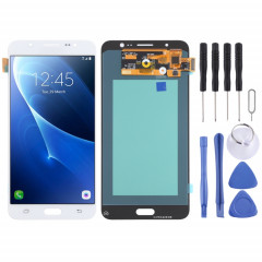 Écran LCD OLED pour Samsung Galaxy J7 (2016) SM-J710 avec assemblage complet du numériseur (Blanc)