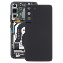 Coque arrière de batterie pour Samsung Galaxy S22+ 5G SM-S906B avec cache d'objectif d'appareil photo (noir)