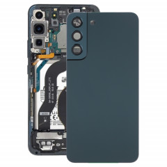 Coque arrière de batterie pour Samsung Galaxy S22+ 5G SM-S906B avec cache d'objectif d'appareil photo (vert)