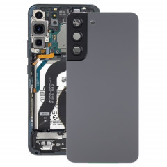 Coque arrière de batterie pour Samsung Galaxy S22+ 5G SM-S906B avec cache d'objectif d'appareil photo (gris)