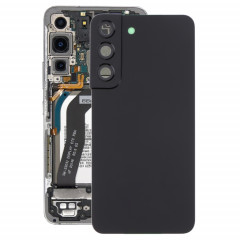 Coque arrière de batterie pour Samsung Galaxy S22 5G SM-S901B avec cache d'objectif d'appareil photo (noir)
