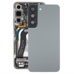 Coque arrière de batterie pour Samsung Galaxy S22 5G SM-S901B avec cache d'objectif d'appareil photo (gris)
