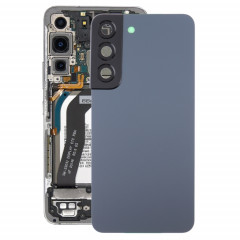 Coque arrière de batterie pour Samsung Galaxy S22 5G SM-S901B avec cache d'objectif d'appareil photo (bleu)
