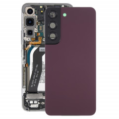 Coque arrière de batterie pour Samsung Galaxy S22 5G SM-S901B avec cache d'objectif d'appareil photo (violet)