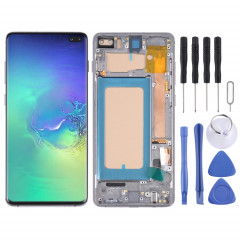 Écran LCD TFT pour Samsung Galaxy S10+ SM-G975 Assemblage complet du numériseur avec cadre, ne prenant pas en charge l'identification des empreintes digitales (Noir)