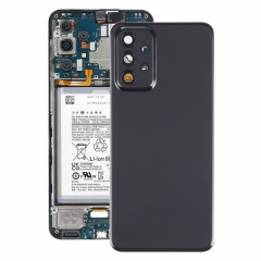 Pour Samsung Galaxy A23 5G SM-A236A Couvercle arrière de batterie d'origine avec couvercle d'objectif d'appareil photo (noir)