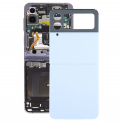 Coque arrière de batterie pour Samsung Galaxy Z Flip4 SM-F721B avec cache d'objectif d'appareil photo (bleu)