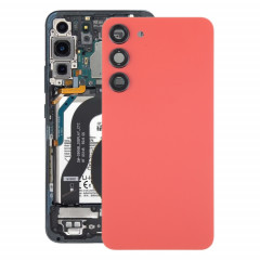 Pour Samsung Galaxy S23 + SM-S916B Couvercle arrière de batterie en verre OEM avec couvercle d'objectif d'appareil photo (rouge)