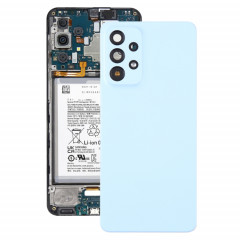 Pour Samsung Galaxy A53 5G SM-A536B Coque arrière de batterie d'origine avec cache d'objectif d'appareil photo (bleu)