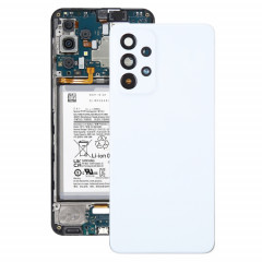 Pour Samsung Galaxy A53 5G SM-A536B Couvercle arrière de batterie d'origine avec couvercle d'objectif d'appareil photo (Blanc)