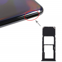 Pour plateau de carte SIM Galaxy A70 + plateau de carte Micro SD (noir)