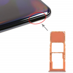 Pour plateau de carte SIM Galaxy A70 + plateau de carte Micro SD (Orange)