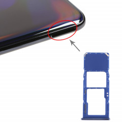 Pour plateau de carte SIM Galaxy A70 + plateau de carte Micro SD (bleu)