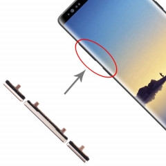 Pour Galaxy Note 8 10 Set Touches latérales (Or)