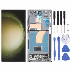 Pour Samsung Galaxy S23 Ultra 5G SM-S918B EU Edition 6,78 pouces OLED LCD Écran Numériseur Assemblage Complet avec Cadre (Vert)