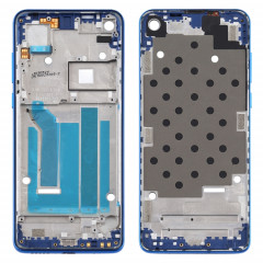 Boîtier avant LCD cadre lunette pour Motorola Moto One Vision (bleu)