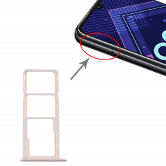 Plateau pour Carte SIM + Plateau pour Carte SIM + Plateau pour Carte Micro SD pour Huawei Honor 8A Pro (Or)