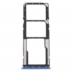 Plateau de carte SIM + plateau de carte SIM + plateau de carte Micro SD pour Xiaomi Redmi 9A (bleu)