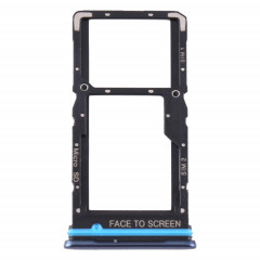 Plateau pour carte SIM + Plateau pour carte SIM / Plateau pour carte Micro SD pour Xiaomi Mi 10T Lite 5G (Bleu)