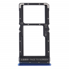 Plateau de carte SIM + plateau de carte SIM / plateau de carte Micro SD pour Xiaomi Poco X3 / Poco X3 NFC (bleu)